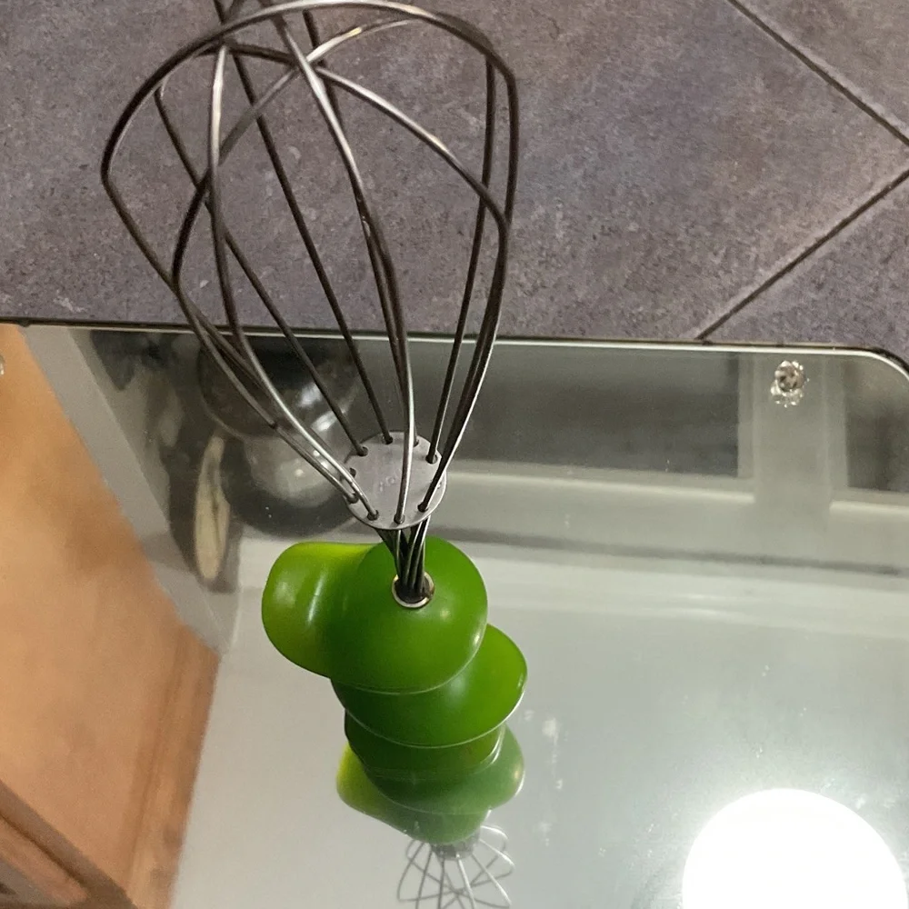 Stainless Steel Whisk with Green Handle